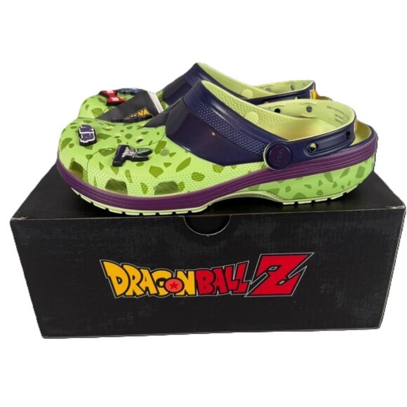 Crocs DBZ Cell Classic Clog Men\'s 8 Green Purple Dragon Ball Z 211205-90H